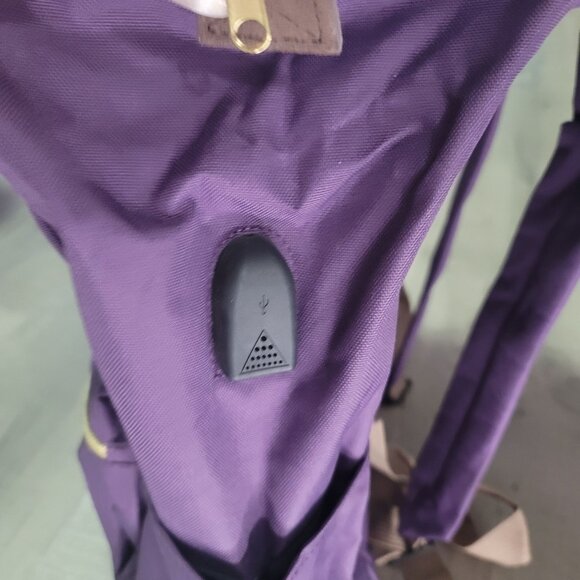 Himawari Large Capacity Purple Backpack With USB Port & Multiple Pockets travel - Picture 3 of 11